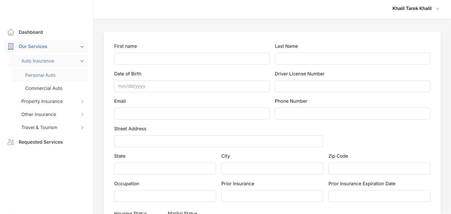 Sam services homepage